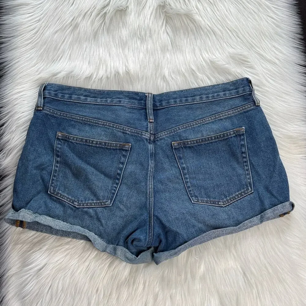 J. Crew Factory Cuffed Denim Shorts in Lexi Wash